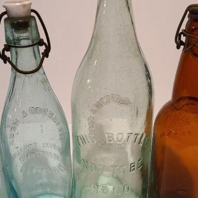 Lot 244: Antique Soda Bottles (Concordville, PA; Weiserbrod & Hess, Griffith, Schuster)