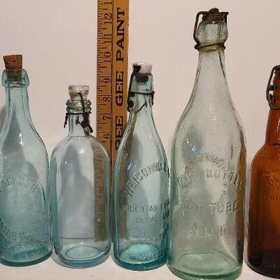 Lot 244: Antique Soda Bottles (Concordville, PA; Weiserbrod & Hess, Griffith, Schuster)