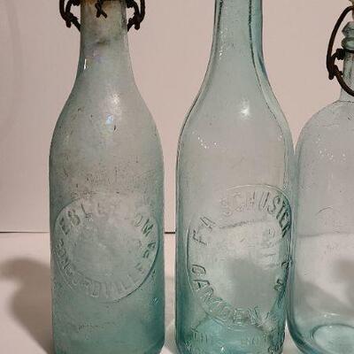Lot 244: Antique Soda Bottles (Concordville, PA; Weiserbrod & Hess, Griffith, Schuster)