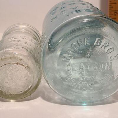 Lot 237: Antique Bottles/Jars ( Large The QUEEN, Zimmer Gloucester, Parkview Newark, Moore Mason)