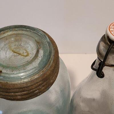 Lot 237: Antique Bottles/Jars ( Large The QUEEN, Zimmer Gloucester, Parkview Newark, Moore Mason)