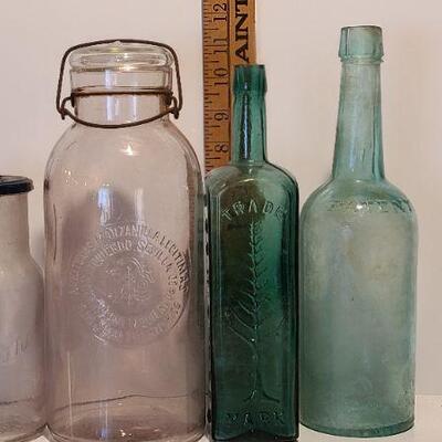Lot 234: Rare Green LQC Wisharts 1859 Pine Tree Tar Cordial Philadelphia Bottle and More