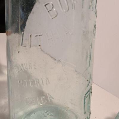 Lot 240: Antique Buffalo Lithia Water Bottle, Early Mason, and Tom McAllister Bottle