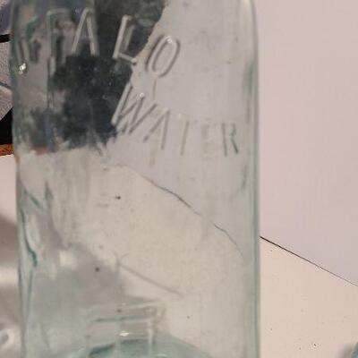 Lot 240: Antique Buffalo Lithia Water Bottle, Early Mason, and Tom McAllister Bottle