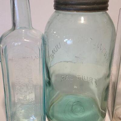 Lot 223: Rare Knowlton Vacuum Fruit Jar Green and More