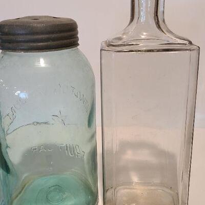 Lot 223: Rare Knowlton Vacuum Fruit Jar Green and More