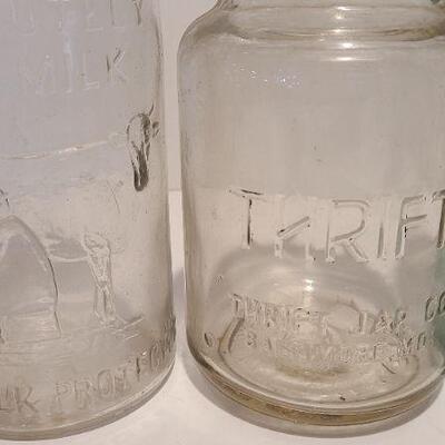 Bottles 222 B: Amber Brighton Place Dairy Bottle/ S. McKee Blue Bottle and More