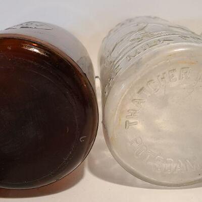 Bottles 222 B: Amber Brighton Place Dairy Bottle/ S. McKee Blue Bottle and More