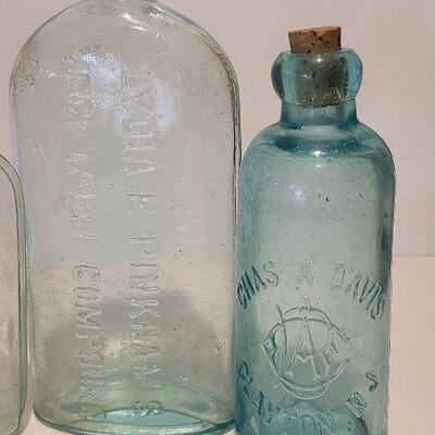 Lot 221: Antique Bottles ( Chas Davis, Lydia Pinkham, Voliter, Calahan & McCrudden