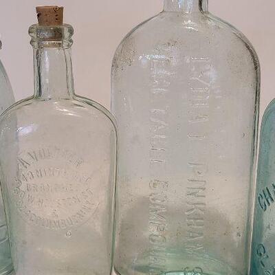 Lot 221: Antique Bottles ( Chas Davis, Lydia Pinkham, Voliter, Calahan & McCrudden