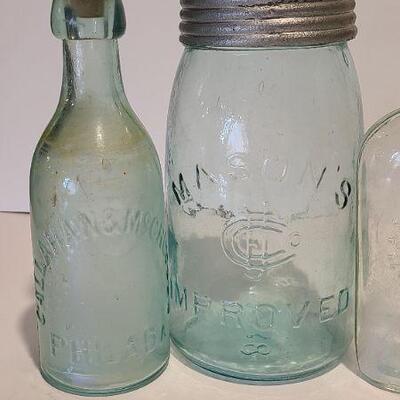 Lot 221: Antique Bottles ( Chas Davis, Lydia Pinkham, Voliter, Calahan & McCrudden