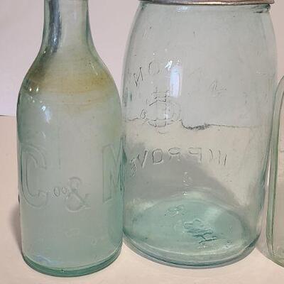 Lot 221: Antique Bottles ( Chas Davis, Lydia Pinkham, Voliter, Calahan & McCrudden