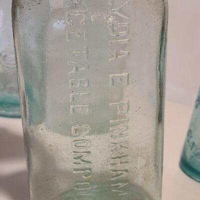 Lot 221: Antique Bottles ( Chas Davis, Lydia Pinkham, Voliter, Calahan & McCrudden