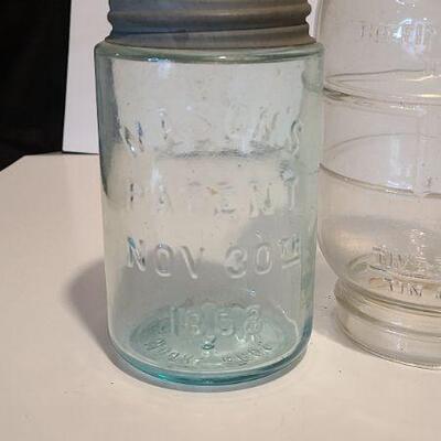 Lot 215: Tartan Coffee Jar, Gayner Mason, Improved Jar, and Roeshman/Coffey AC Soda Bottle
