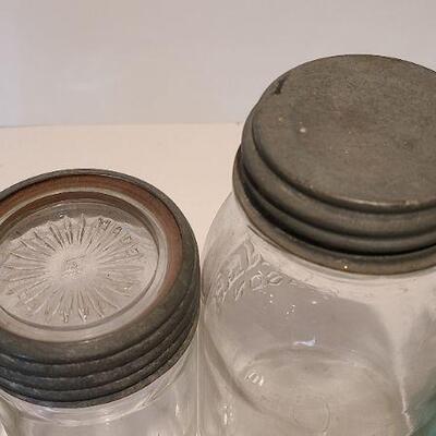 Lot 215: Tartan Coffee Jar, Gayner Mason, Improved Jar, and Roeshman/Coffey AC Soda Bottle