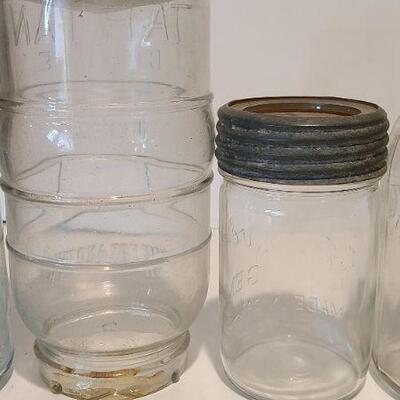 Lot 215: Tartan Coffee Jar, Gayner Mason, Improved Jar, and Roeshman/Coffey AC Soda Bottle