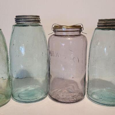 Lot 220: Large Colorful Mason Jars