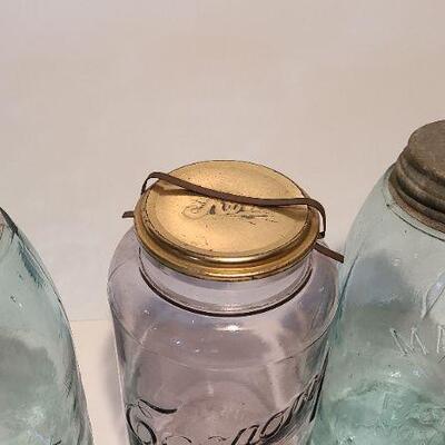 Lot 220: Large Colorful Mason Jars
