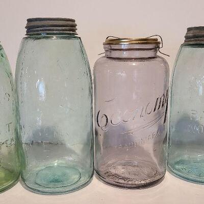 Lot 220: Large Colorful Mason Jars