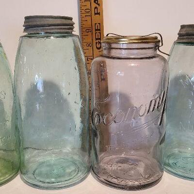Lot 220: Large Colorful Mason Jars