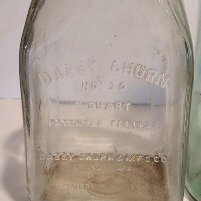 Lot 210: Daisy Churn # 20 Jar and Hoyt Egg Beater Jar
