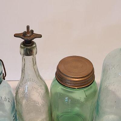 Lot 209: Rare Green Ball Mason/ Moxie Nerve Food Lowell Mass, Gusenheit Bottle and More. 