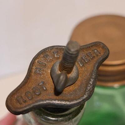 Lot 209: Rare Green Ball Mason/ Moxie Nerve Food Lowell Mass, Gusenheit Bottle and More. 