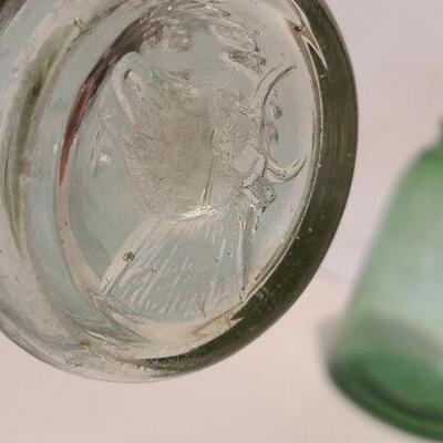 Lot 209: Rare Green Ball Mason/ Moxie Nerve Food Lowell Mass, Gusenheit Bottle and More. 