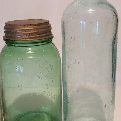 Lot 209: Rare Green Ball Mason/ Moxie Nerve Food Lowell Mass, Gusenheit Bottle and More. 
