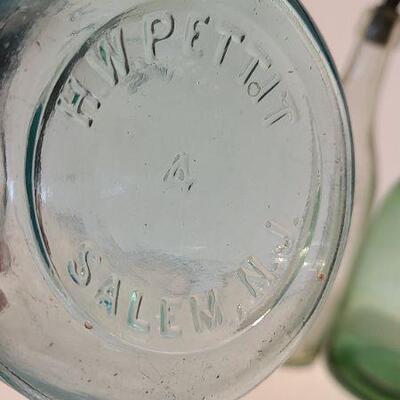 Lot 209: Rare Green Ball Mason/ Moxie Nerve Food Lowell Mass, Gusenheit Bottle and More. 