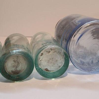 Lot 206: Rare Kerr Cornflower Blue Mason Jar/ Zimmerman Blob Tops and More