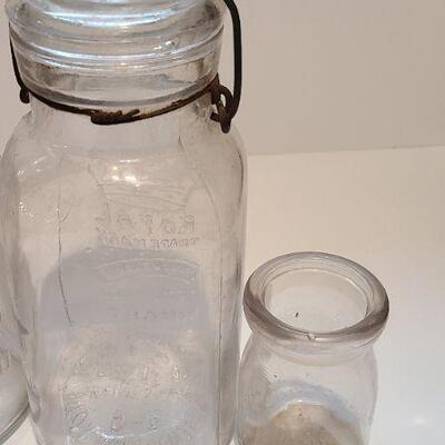 Lot 199: Unique Dairy Bottles and Mason Jar (Jefferson Co/ Binghampton Dairy)