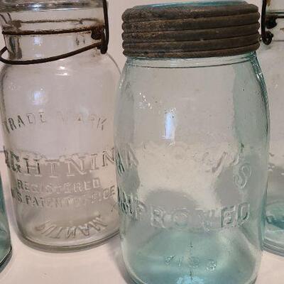 Lot 198: Unique Early Mason and Lightning Jars 