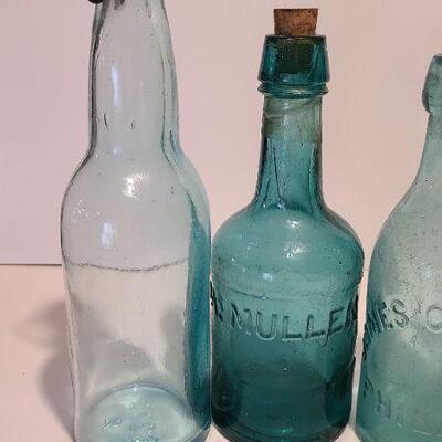 Lot 197: Blue Local Blob Top Soda Bottles ( Mullen, Conner, Eastside, Feiffer)