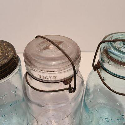 Lot 195 : Double Safety Mason Jar/ Telephonic Mason Jar and more