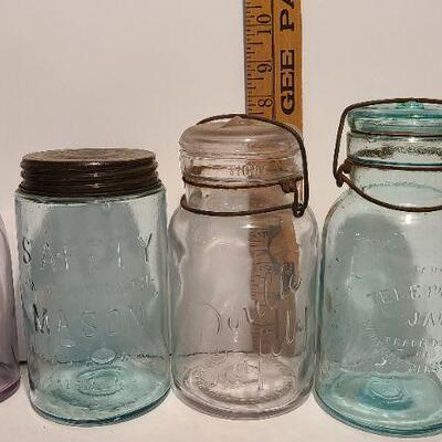Lot 195 : Double Safety Mason Jar/ Telephonic Mason Jar and more