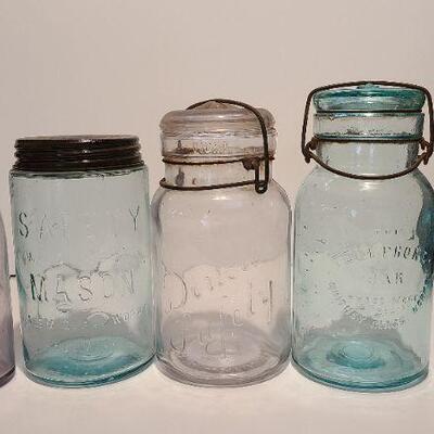 Lot 195 : Double Safety Mason Jar/ Telephonic Mason Jar and more