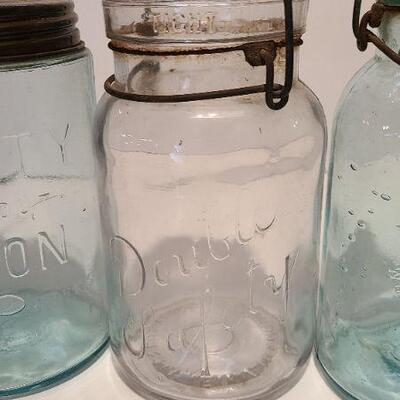 Lot 195 : Double Safety Mason Jar/ Telephonic Mason Jar and more