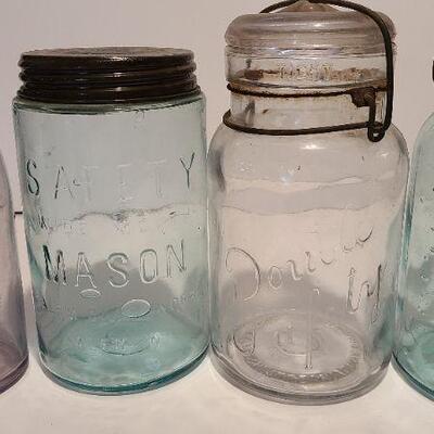 Lot 195 : Double Safety Mason Jar/ Telephonic Mason Jar and more