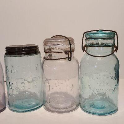 Lot 195 : Double Safety Mason Jar/ Telephonic Mason Jar and more