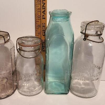 Lot 193: Large Antique Double Safety, Smalley Self Seal, Improved Everlasting Jar 