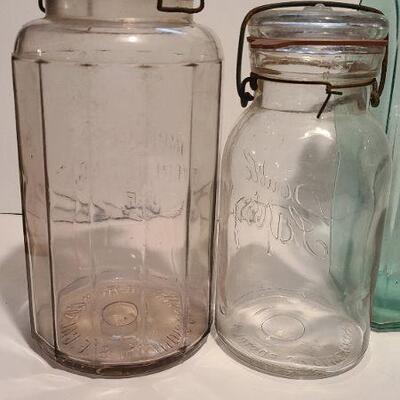 Lot 193: Large Antique Double Safety, Smalley Self Seal, Improved Everlasting Jar 