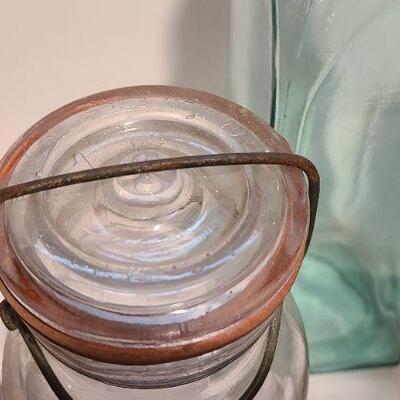 Lot 193: Large Antique Double Safety, Smalley Self Seal, Improved Everlasting Jar 