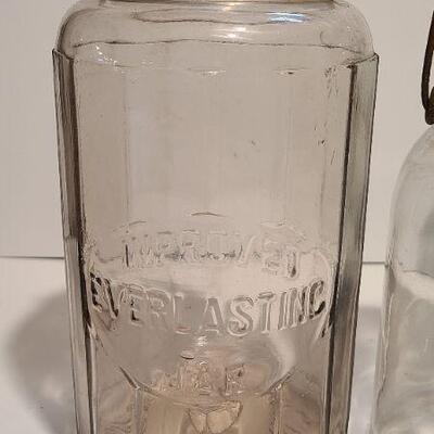 Lot 193: Large Antique Double Safety, Smalley Self Seal, Improved Everlasting Jar 