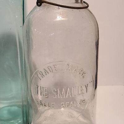 Lot 193: Large Antique Double Safety, Smalley Self Seal, Improved Everlasting Jar 