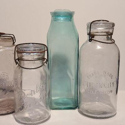 Lot 193: Large Antique Double Safety, Smalley Self Seal, Improved Everlasting Jar 