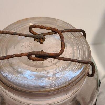 Lot 193: Large Antique Double Safety, Smalley Self Seal, Improved Everlasting Jar 