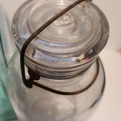 Lot 193: Large Antique Double Safety, Smalley Self Seal, Improved Everlasting Jar 