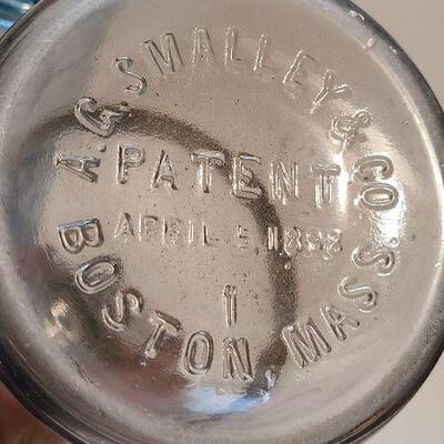 Lot 191: Rare Cornflower Blue Lightning Mason/ AG Smalley Milk Jug Rare