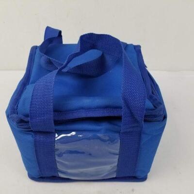 2x Blue Lunchbox with 2 Icepacks, 8